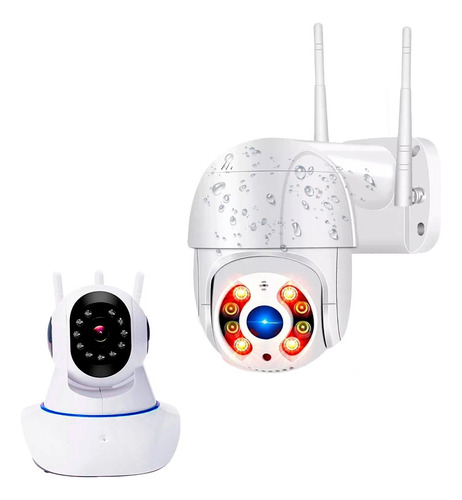 Combo Camaras 3 Antenas Interior + Ptz Exterior Wifi 1080p