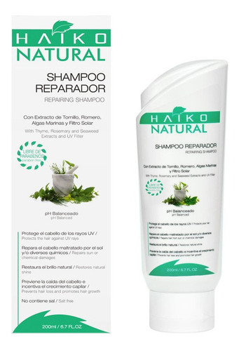 Shampoo Reparador Tomillo Romero X 200 Ml Haiko Natural