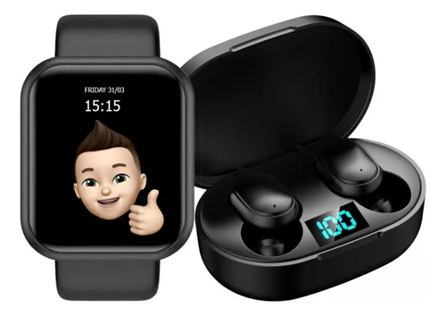 Relógio Smartwhatch  Digital D20 + Fone S/fio E6s Bluetooth