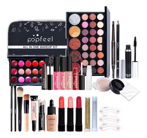 Conjunto Básico De Cosméticos All In Girl Com Design Leve, 2