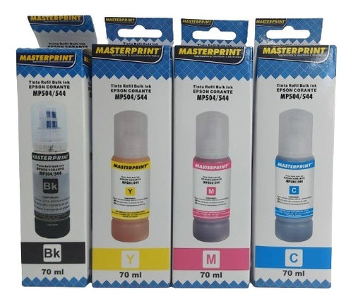 Kit Refil Tintas Compatível Epson Et504/544y L3110 L3150