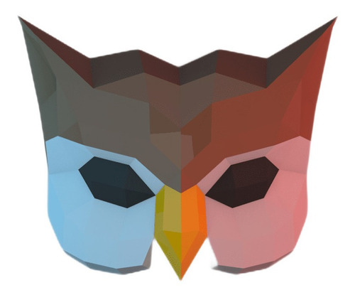 Máscara Búho Papercraft 3d Papiroflexia (pdf)