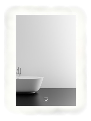 Espejo Luz Led 50 X 70cm Touch Para Baño O Tocador