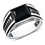 Mens Solitaire Anillos De Plata 925 Joyas Para Homb