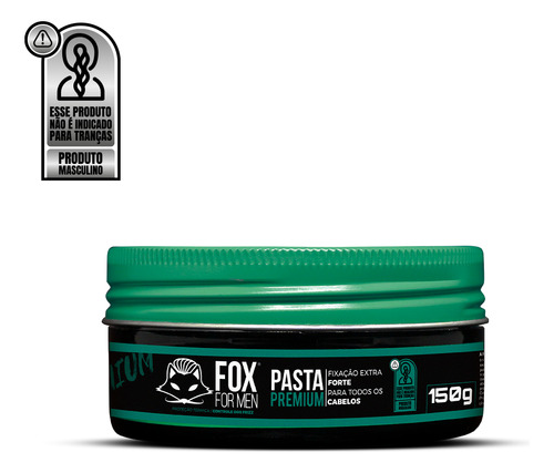 Pasta Modeladora Barbearia Brilho Premium 150g - Fox For Men