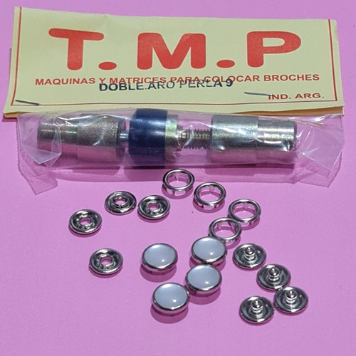 Matriz Tmp+ 1000 Broches Metálicos Doble Aro Perla 9mm 