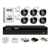 Kit Intelbras 6 Vhd 1120b Full Color, Dvr Mhdx 1208, Hd 1tb 