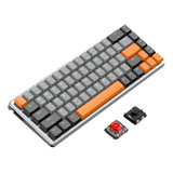 Teclado Para Juegos, 65% Teclado Mecanico Inalambrico De Per