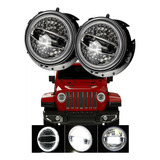 Par Faros Led Jeep Wrangler Jl 2018 - Ojos De Angel Drl