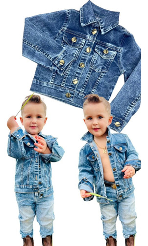 Jaqueta Jeans Menino Infantil Confortável