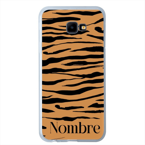 Funda Galaxy  Antigolpes Animal Print Tigre Con Tu Nombre