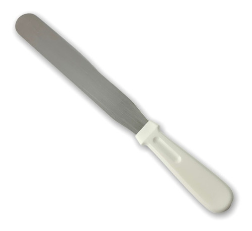 Espátula De Confeiteiro Reta 32cm Inox Confeitar Bolo Profis Cor Branco