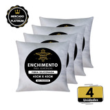 Kit 4 Enchimentos Refil Almofada 45x45 Silicone Não Deforma