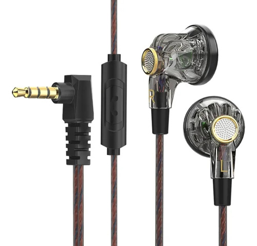 Audífonos De Cabeza Plana Qkz Mdr Driver 16mm Micrófono 