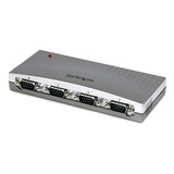 Startech.com Adaptador Usb A Rs232 De 4 Puertos Serial - Db9