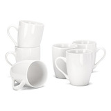 Juego De 6 Tazas De Porcelana Miware, 11 Oz, Para Té Y Café,