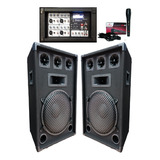 2 Bafles 300w/consola Potenciada 800w / 1mic-oferta!!!!!