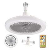 Ventilador De Techo Lámpara Led Rotativo Moderno Control E27