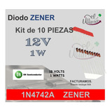 1n4742a Diodo Zener 12v 1w | 12 Volts  1 Watt