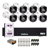 Kit Intelbras 8 Full Color 1220 Dvr 8ch 3008c C/1tb S/cabo