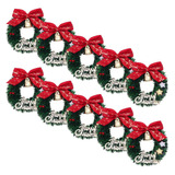 10pcs Mini Coronas De Navidad Lazo Mini Corona De Navid...