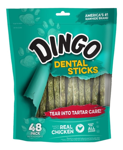 Snack Para Perros Dingo Dental Munchy Sticks 48 Un