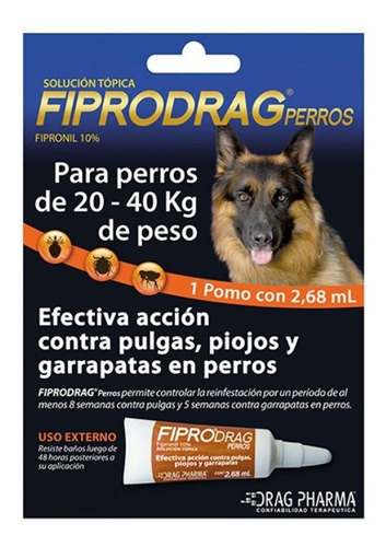 Fiprodrag 2,68 Ml. Perro 20-40 Kg.