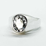 Anillo De Hombre Plata 925 De Moda Gema: Zirconia 10x12mm