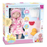 Boneca Real Baby Bath Time Com Acessórios Roma 5057