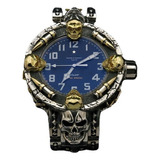 Reloj Digital De Resina Con Correa De Calavera Y Esfera Dora