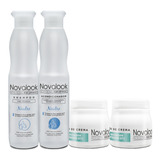 Shampoo Baño De Crema Novalook X4 Neutro Inten Btx Kit Chico