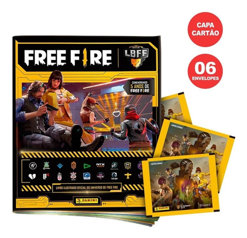 Livro Álbum Free Fire Capa Brochura Com 30 Cromos