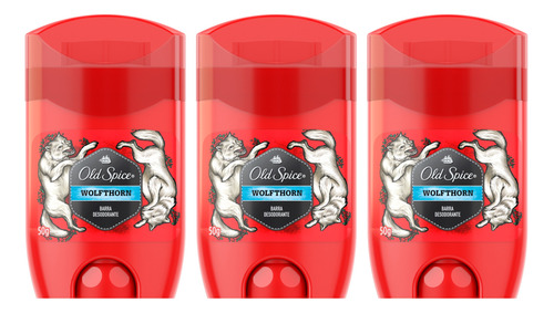 Old Spice Kit X3 Wolfthorn Desodorante En Barra Para Hombre