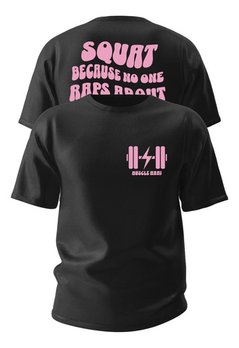 Camiseta Feminina Academia Frente E Costas Algodao