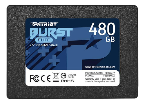 Ssd Patriot Burst Elite 480gb 2.5 Sata 3 Pbe480gs25ssdr