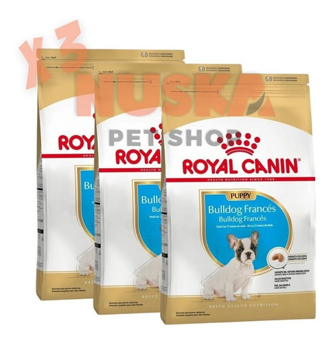 Royal Canin Bulldog Frances Junior 3 Kg X 3 Unidades Nuska