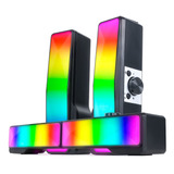 Caixinha Som Gamer Led Rgb Soundbar Notebook Monitor P2 Usb