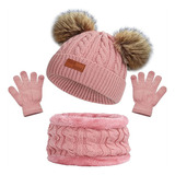 Conjunto De Gorro De Invierno Para Niños, Bufanda Y Guantes