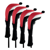 Cobertores De Palos De Golf De Cuello Largo 4 Pcs. Rojo