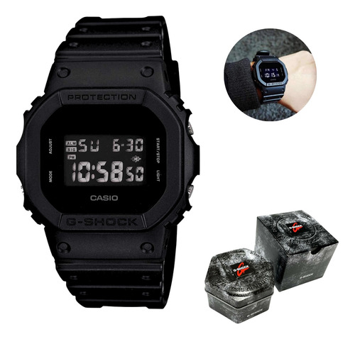 Relógio Casio Masculino G-shock Digital Preto Dw-5600bb-1dr