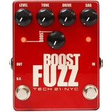 Pedal Tech 21 Boost Fuzz Para Guitarra Dos En Uno