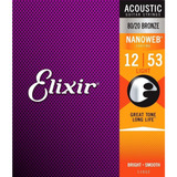 Cuerdas Elixir 11052 12-53 Nanoweb Para Guitarra Acustica