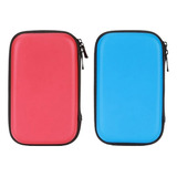 2 Pcs De Bolsas Para Guardar Cables Auriculares Azul Rojo