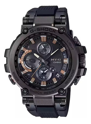 Reloj Casio G-shock Mt-g Toughmvt Solar Mtg-b1000tj-1a Color De La Correa Negro/camuflaje Color Del Bisel Gris Oscuro Color Del Fondo Gris Oscuro