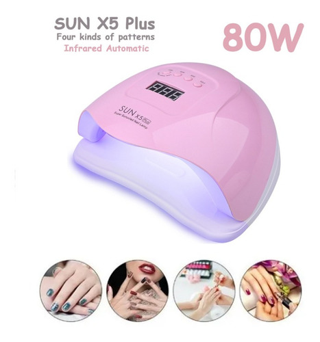 Lámpara Uv Led Sun Tornasol 80w Para Uñas Manicura Gelish