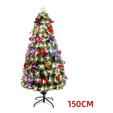 Árbol De Navidad Con Luces Incorporadas Fibra Óptica 150cm