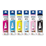 Pack 6 Tintas Epson Original T673 L800 L1800 L805 L810 L850