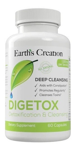 Earth's Creation | Digetox Detoxificacion | 1200mg | 60 Caps