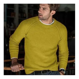 Suéter Liso De Otoño E Invierno Para Hombre New Casual A