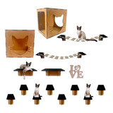 Kit Playground Gato 14pçs Play Cat Casa Ponte Degraus Oferta